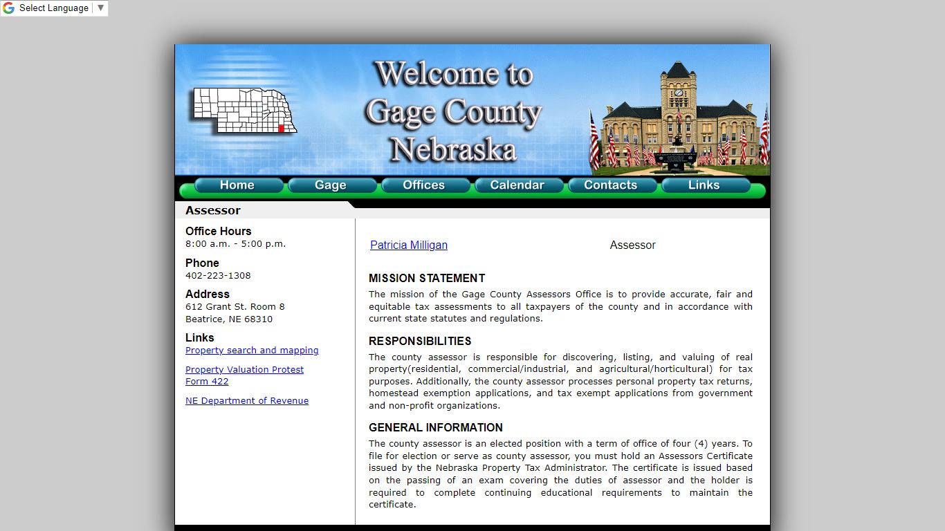 Gage County Assessor - Gage County, Nebraska